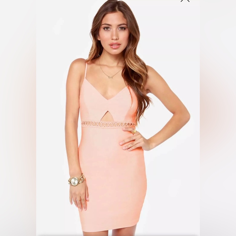 Lulu’s Spaghetti Strap Orange Summer Dress.